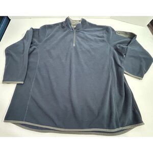 Tri-Mountain Women's 3 XL Fleece Pullover Long Sleeve Shirt 1/4 Zip Navy Blue